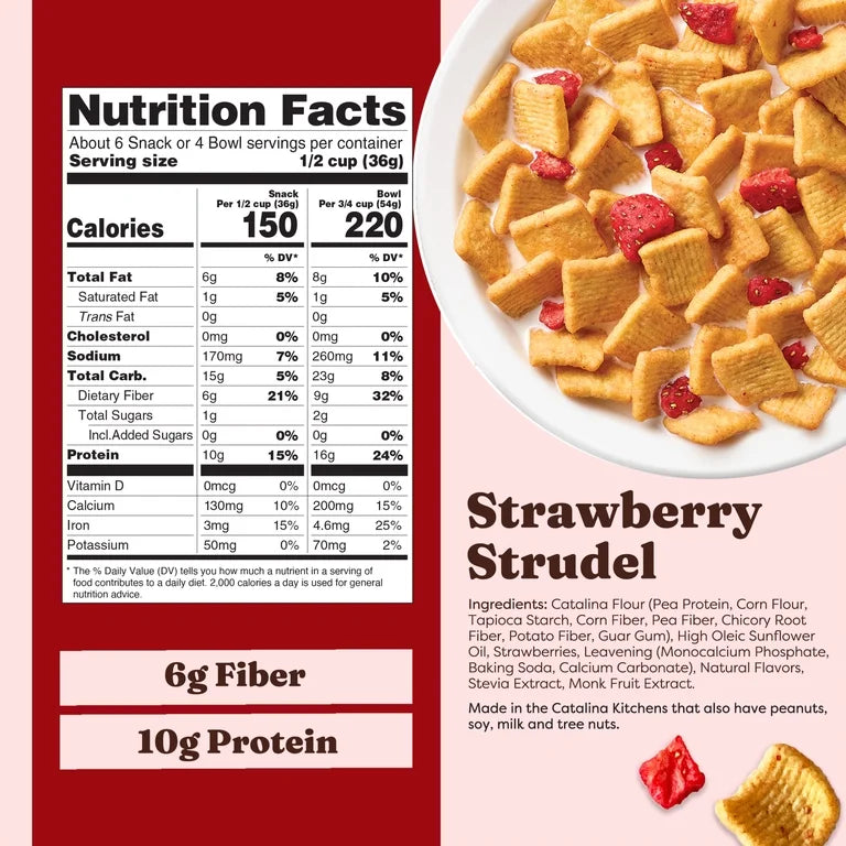 Cereal Proteico Catalina Crunch Strawberry Strudel 227g