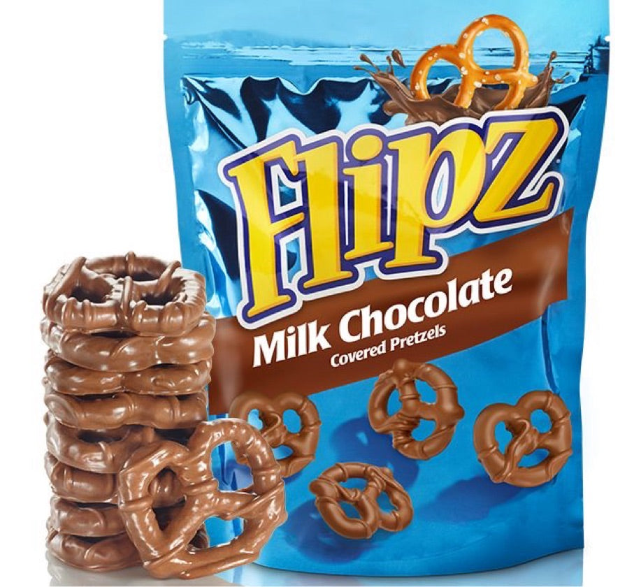 Pretzels Flipz Milk Chocolate Tamaño Grande 212g