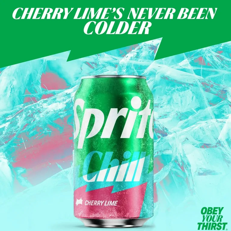 Sprite Chill Lima Cereza Sin Azúcar 355 mL