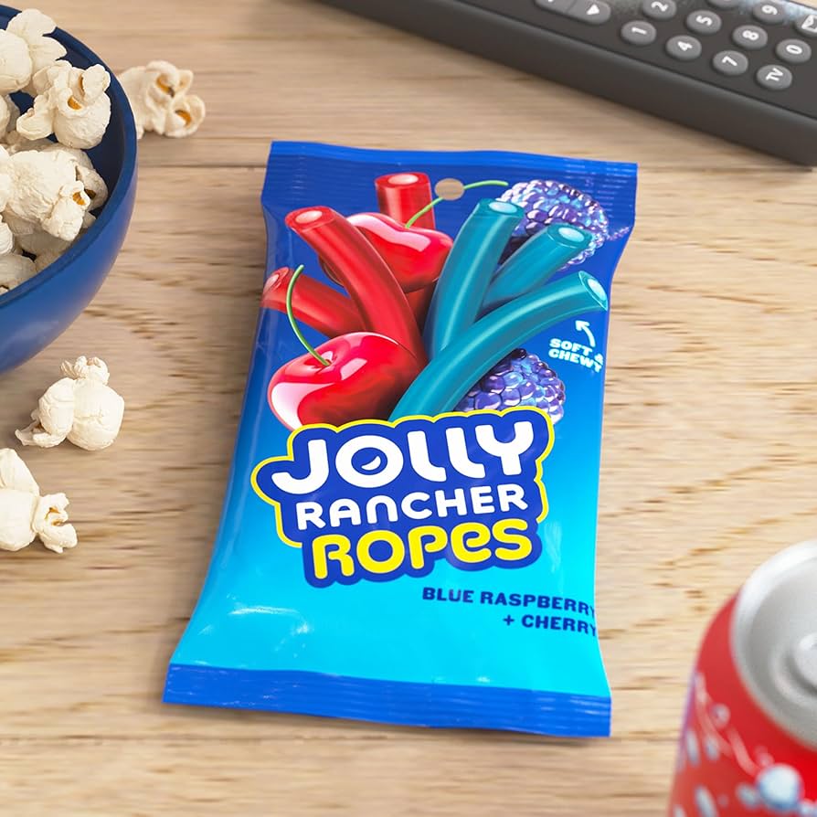 Jolly Rancher Ropes Mora Azul + Cereza Tamaño Grande 170g