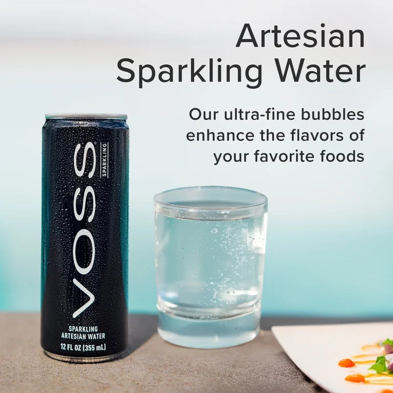 Agua Mineral Con Gas Voss 355 mL