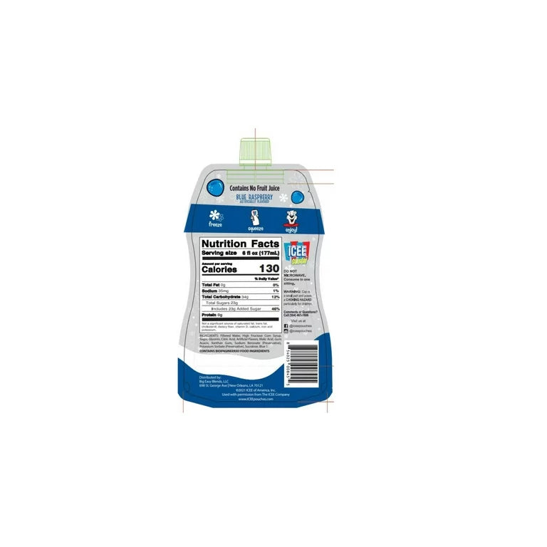 Granizado Instantáneo Icee Slush Mora Azul 177 mL