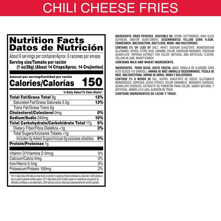 Pringles Papas Chili Queso 155g
