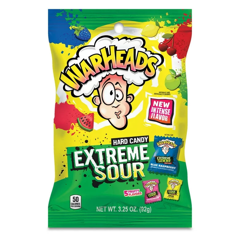 Warheads Caramelo Duro Ácido Extremo Surtido 28g