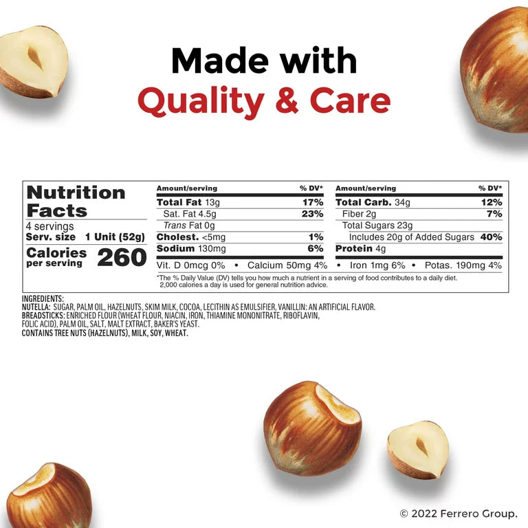 Nutella & Go Snack Individual Breadsticks