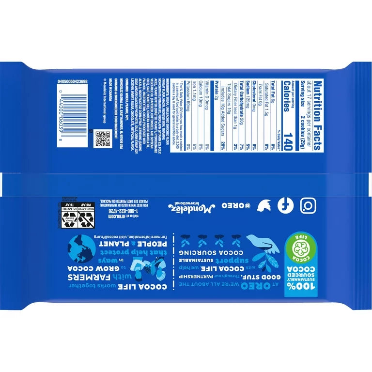 Oreo Mantequilla de Maní Familiar 480g