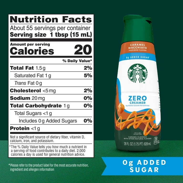 Crema Café Starbucks Creamer Sin Azúcar Caramel Macchiato 828 mL