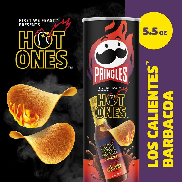 Pringles Hot Ones Los Calientes Barbacoa 155g