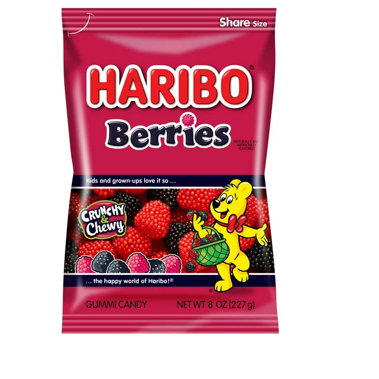 Haribo Berries Crunchy & Chewy Tamaño Grande 227g