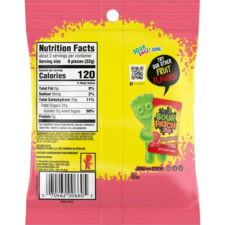 Gomitas Sour Patch Kids Sandía 102g