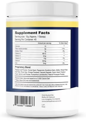 Suplemento Dietético Bella All Natural Piña Limpieza Extra Fuerte 400g