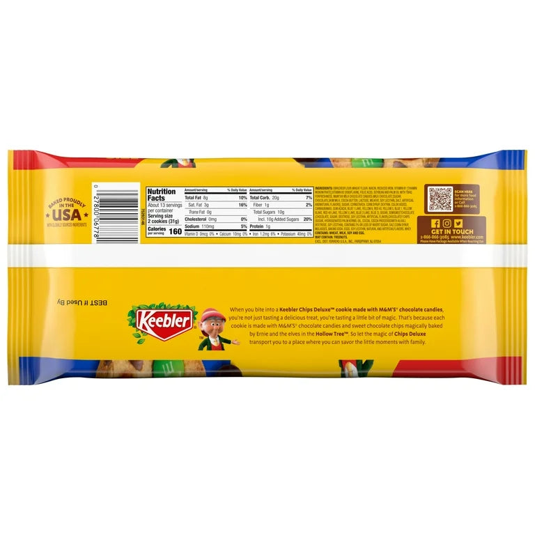 Galletas Keebler Chips Deluxe M&M’S x18 - 413g