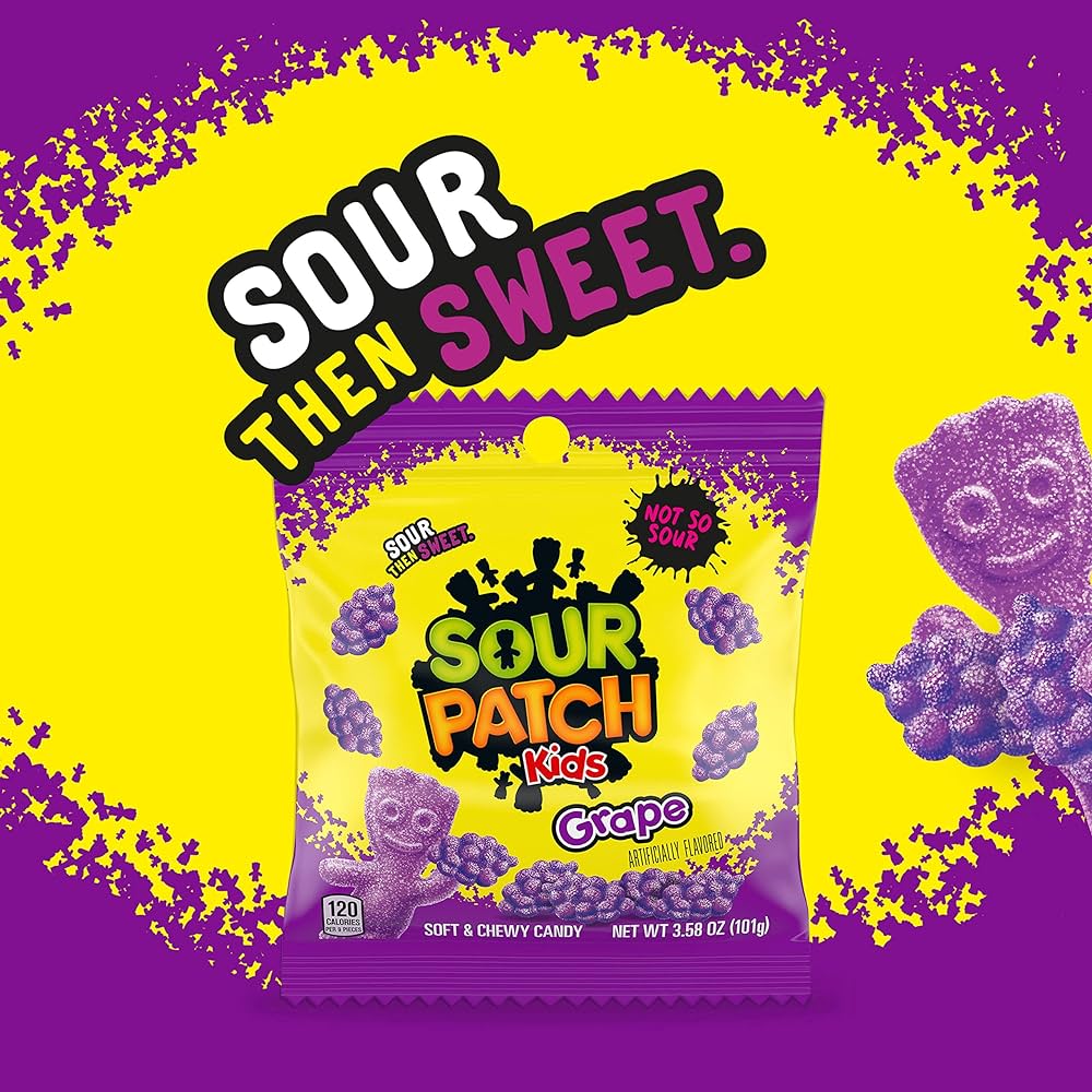 Gomitas Sour Patch Uva 100g