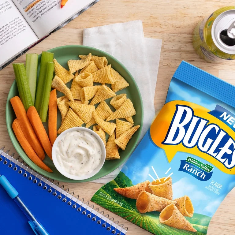Snacks Crujientes Maíz Bugles Hidden Valley Ranch Tamaño Familiar 411g