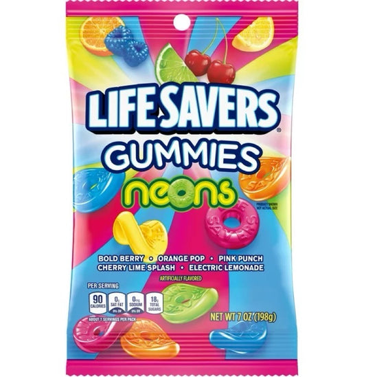 Gomitas Neon Lifesavers Grande 198g