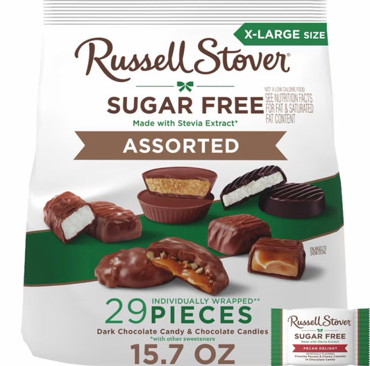 Caramelos Russell Stover Assorted Sugar Free x29 Unidades - 445g