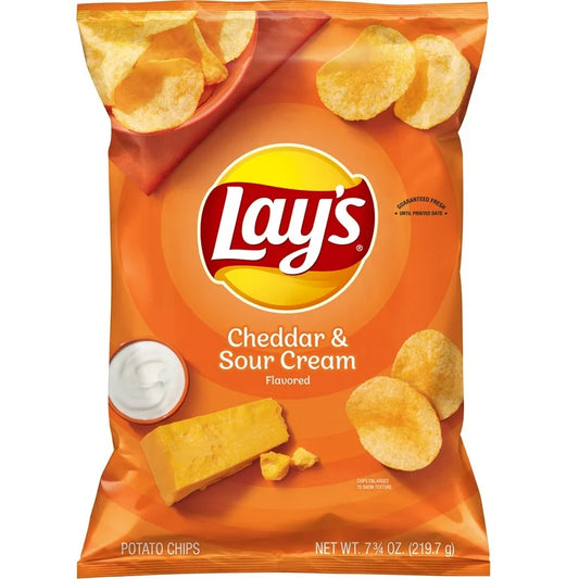 Papas Lay’s Queso Cheddar & Sour Cream Tamaño Grande 219g