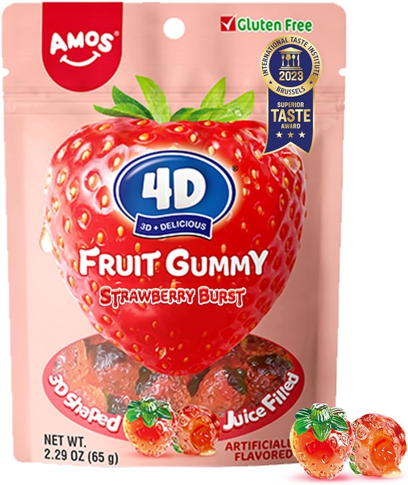 Gomitas de Fresa 4D Amos 65g