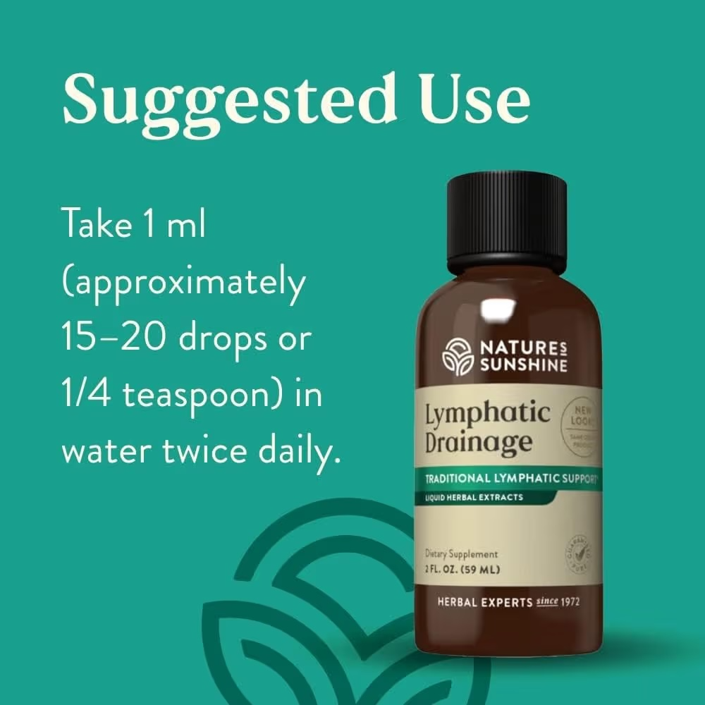 LYMPHATIC DRAINAGE: Extracto Herbal Líquido Nature’s Sunshine 59 mL