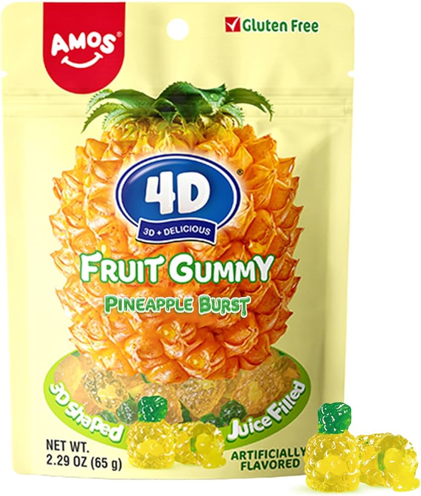 Gomitas de Piña Rellenas 4D Amos 65g