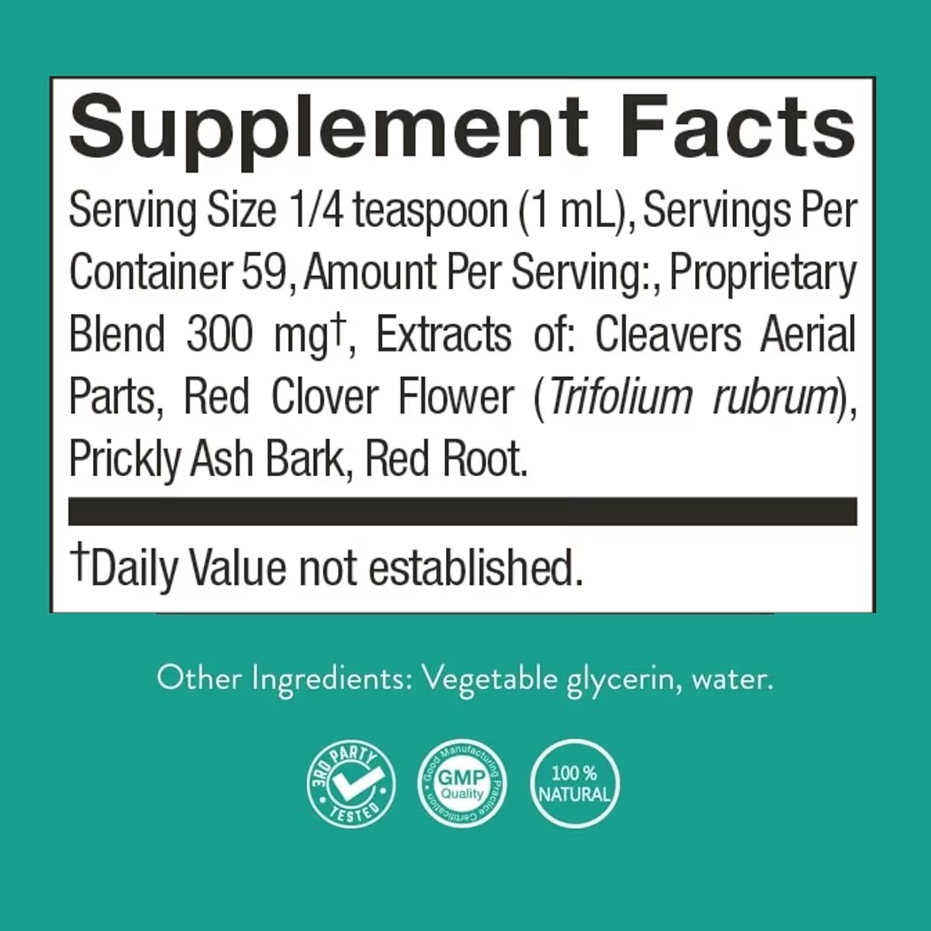 LYMPHATIC DRAINAGE: Extracto Herbal Líquido Nature’s Sunshine 59 mL