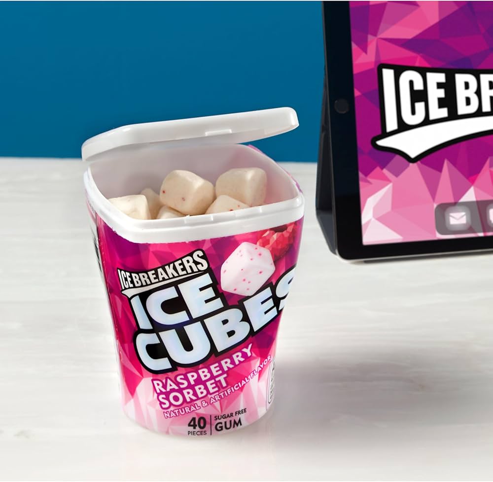 Chicles Ice Cubes Sorbete de Frambuesa x40 Unidades