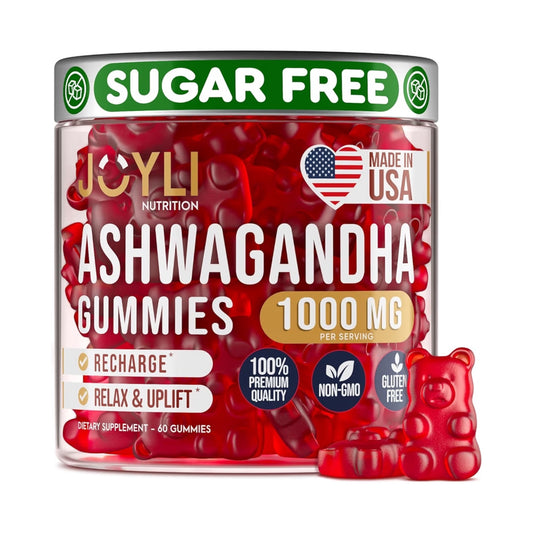 ASHWAGANDHA: Gomitas Naturales Joyli Sin Azúcar x60 Unidades