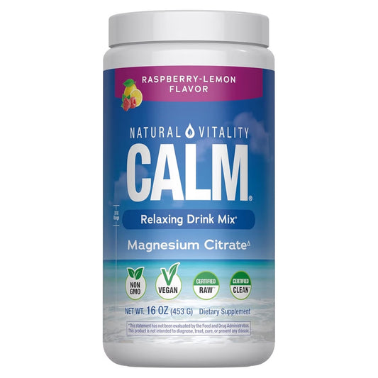 CALM: Suplemento Dietético Natural Vitality Relaxing Drink Mix Raspberry - Lemon 453g