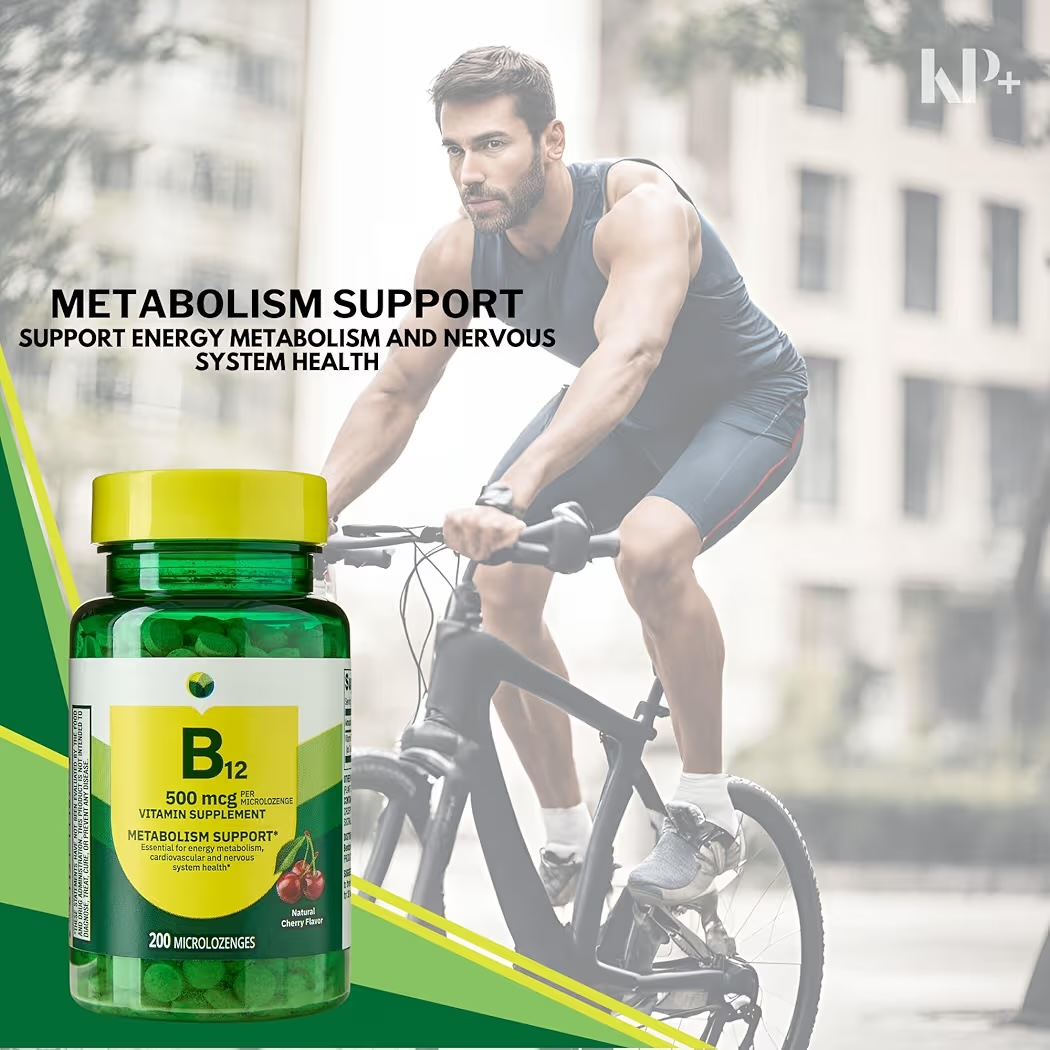 METABOLISM: Micro Pastillas Spring Valley Vitamina B12 Siblingual Sabor Cereza x200 Unidades