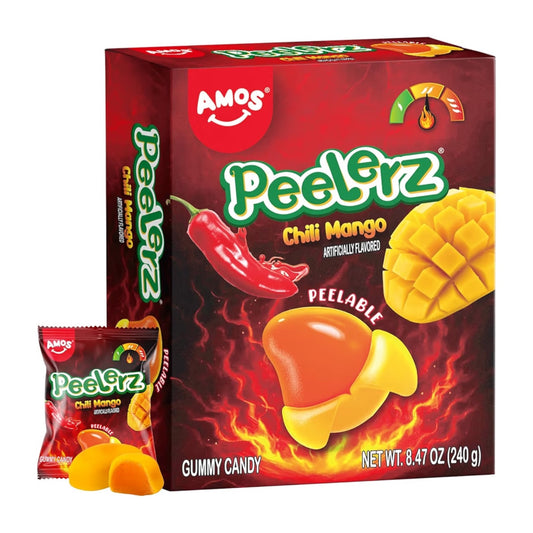 Gomitas Mango Chili Pelables Amos Peelerz Tamaño Grande 240g
