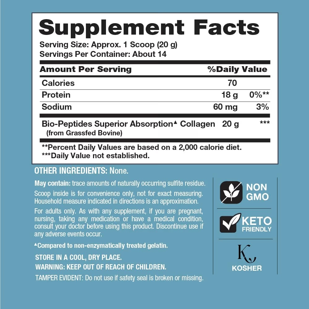 COLLAGEN: Polvo NeoCell Bio-Péptidos Superior Absorption Sin Sabor 283g