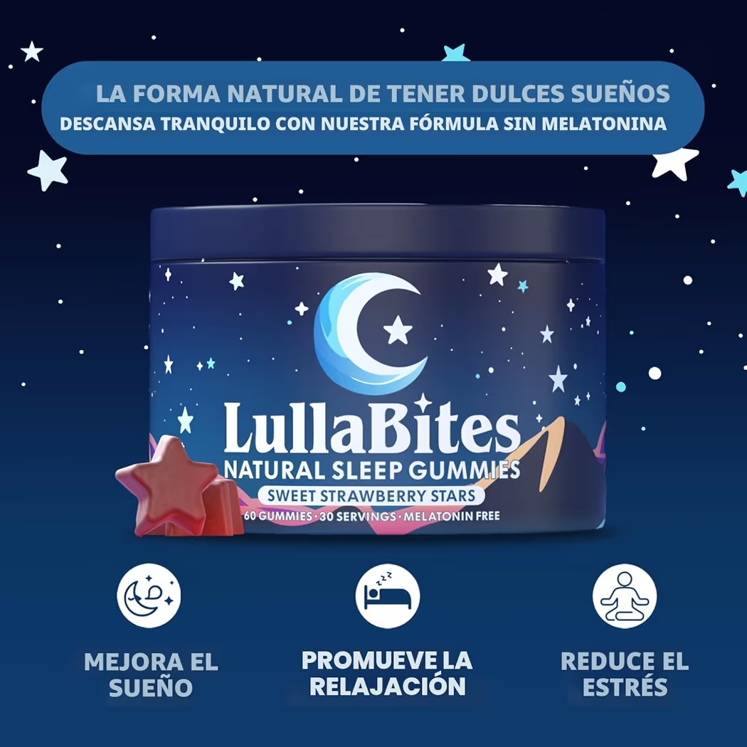 SLEEP: Gomitas Naturales LullaBites Sweet Strawberry Stars