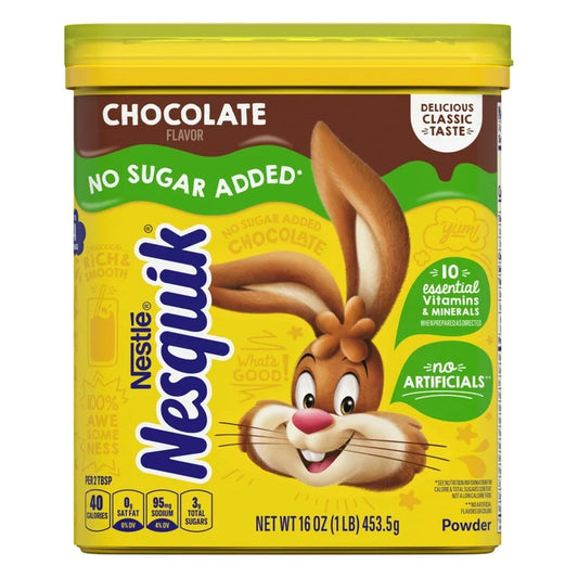 Mezcla Instantánea Nesquik Chocolate No Sugar Added 453g