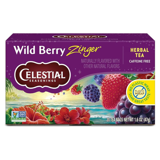 Té Herbal Celestial Seasonings Wild Berry Zinger x20 Unidades - 47g