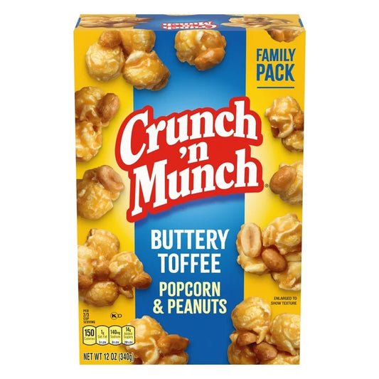 Crispetas Crunch ‘N Munch Buttery Toffee + Maní Tamaño Familiar 340g