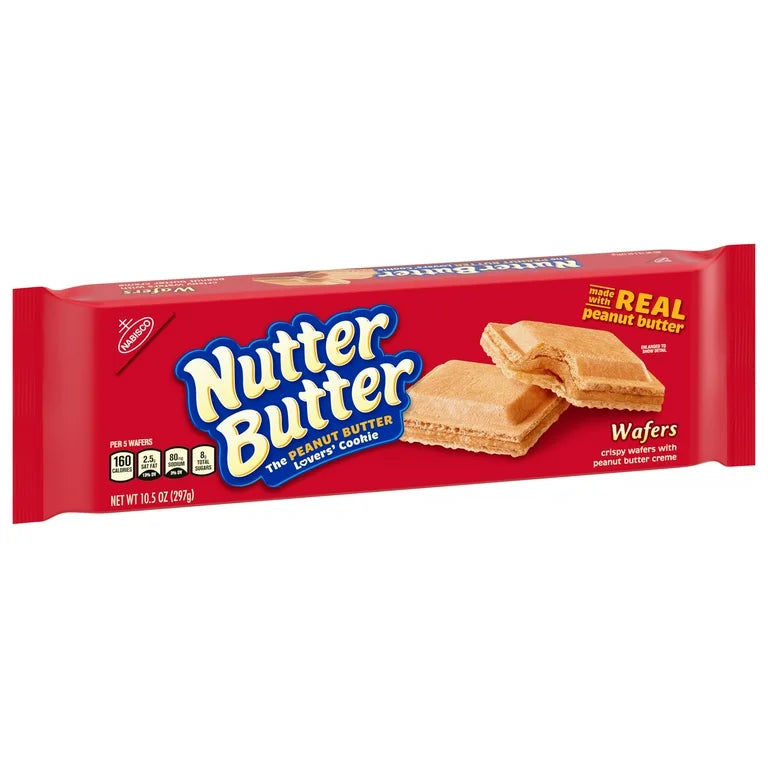 Galletas Wafer Nutter Butter Mantequilla de Maní Tamaño Grande 297g