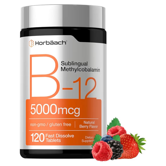 Tabletas Rápida Disolución Horbäach Vitamina B-12 5000 mcg x120 Unidades