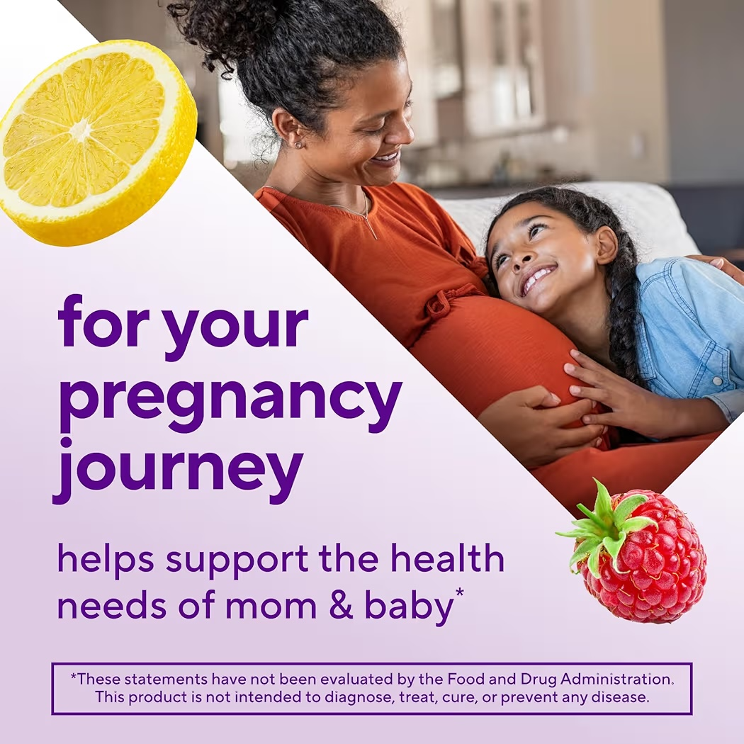 PRENATAL: Gomitas Soporte Mamá & Bebé Vitafusion Raspberry Lemonade x90 Unidades