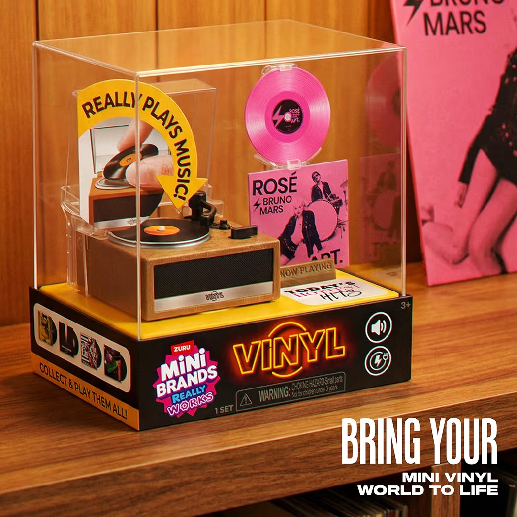 Mini Reproductor Vynil Colección Zuru Mini Brands Really Works
