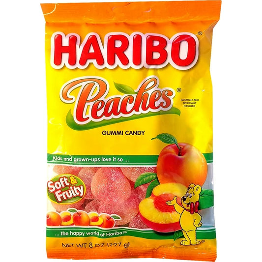 Gomitas Haribo Peaches Durazno Tamaño Grande 227g