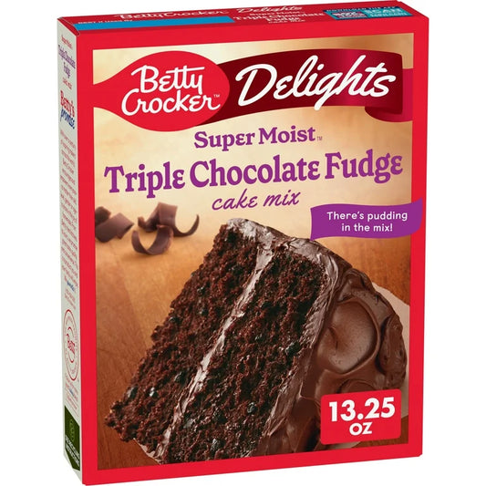 Premezcla Betty Crocker Super Moist Triple Chocolate Fudge Cake Mix 375g