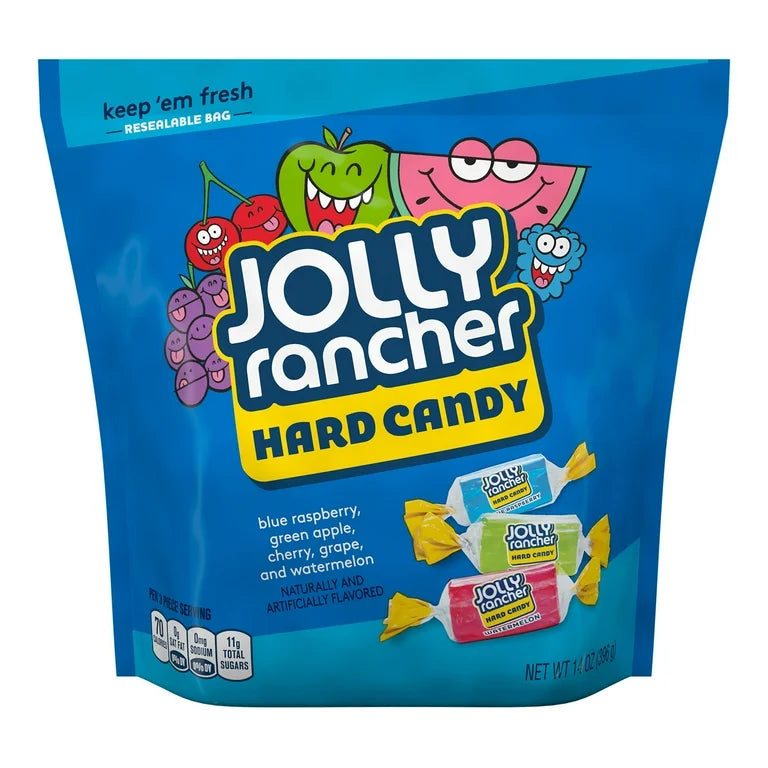 Caramelos Duros Jolly Rancher Surtidos de Frutas Tamaño Grande 396g