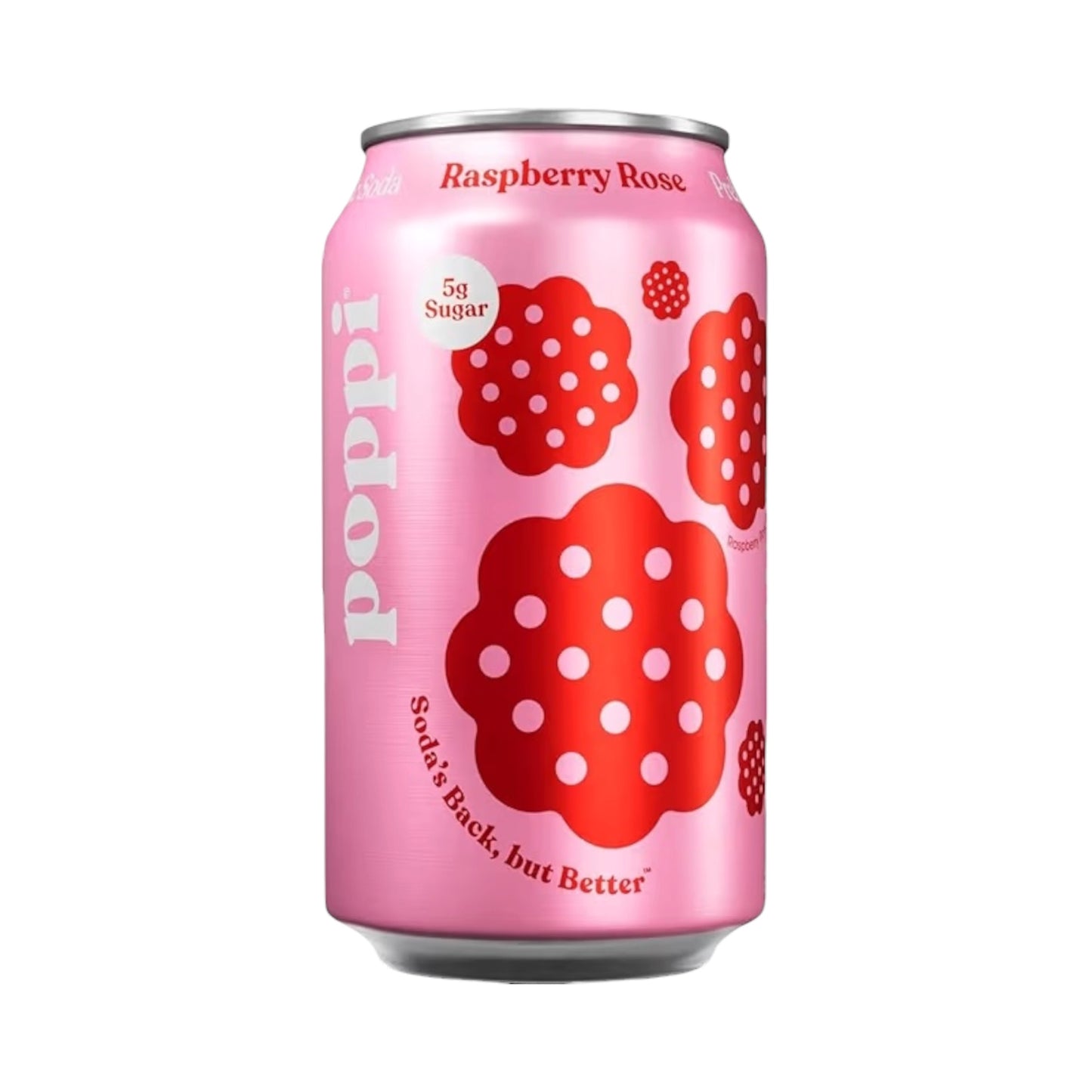 Soda Prebiótica Poppi Raspberry Rose 355 mL