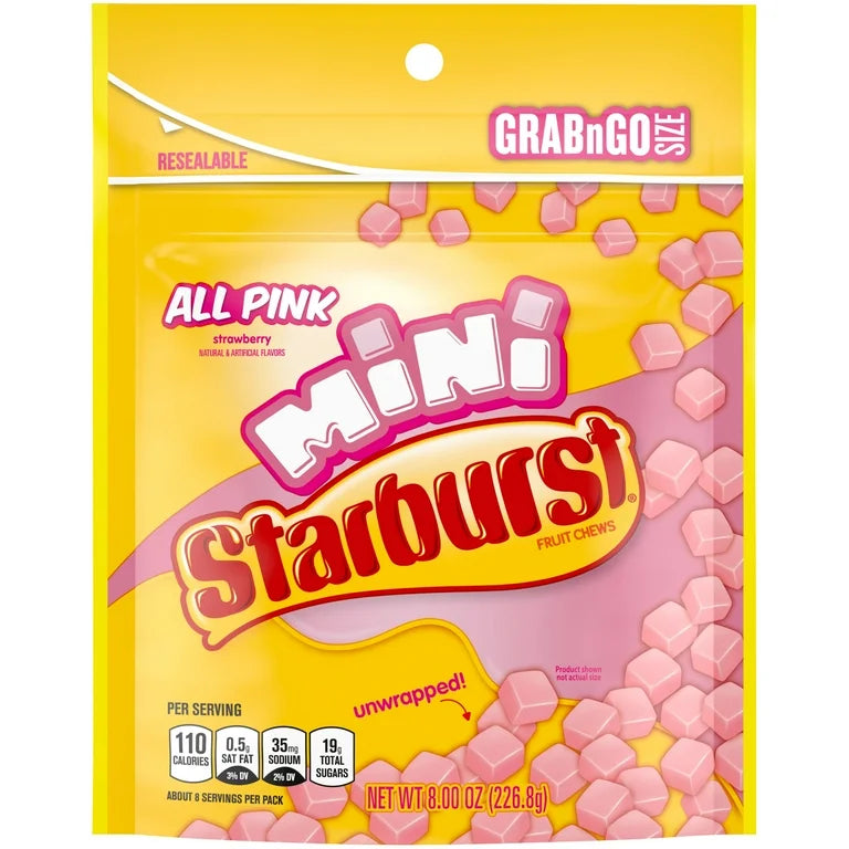 Starburst Minis All Pink Tamaño Grande 226g