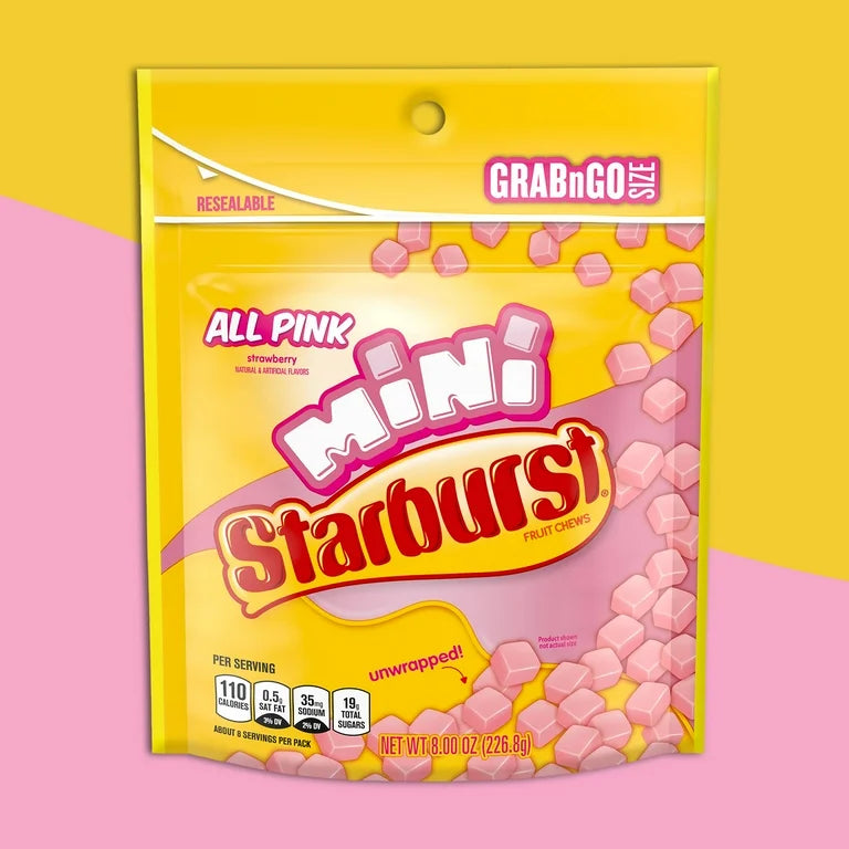 Starburst Minis All Pink Tamaño Grande 226g