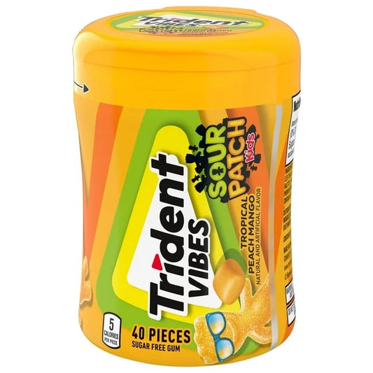 Chicles Trident Sour Patch Mango + Durazno x40 Unidades