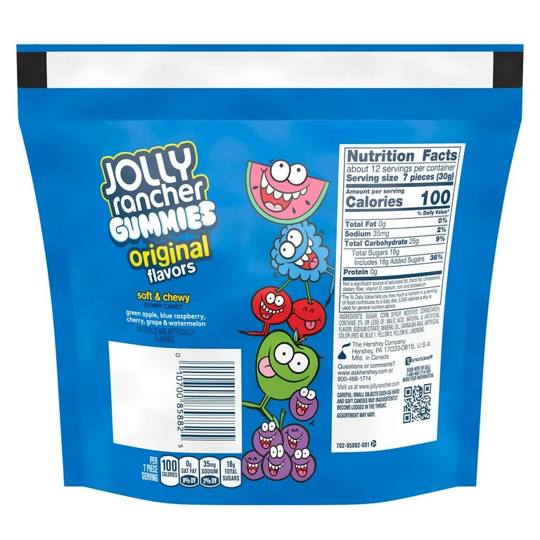 Gomitas Jolly Rancher Mix Original Flavors Tamaño Grande 368g