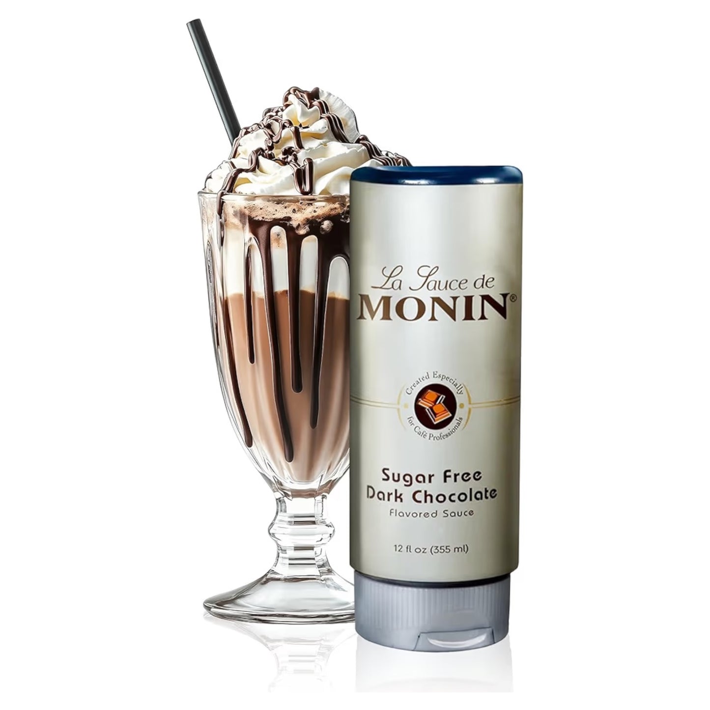Salsa Gourmet La Sauce De Monin Sugar Free Dark Chocolate 355 mL
