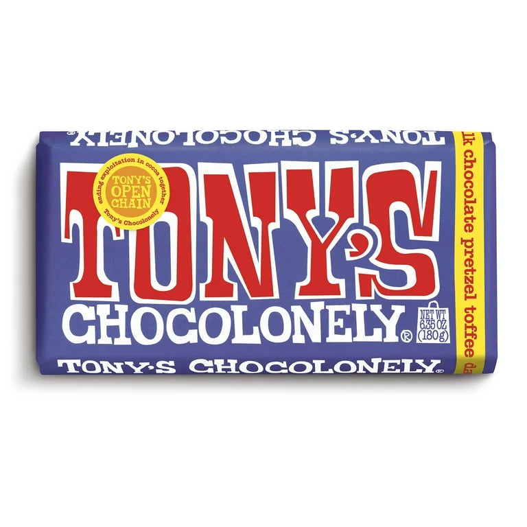 Chocolate Tony’s Pretzel + Toffee 180g