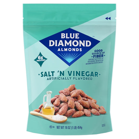 Almendras Blue Diamond Sal & Vinagre Tamaño Grande 454g